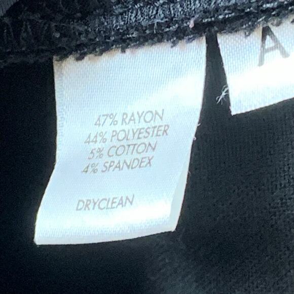 Ann Taylor Loft Kate Black Stretch Knit Straight Leg Dress Pants - Size 12 - Picture 4 of 5